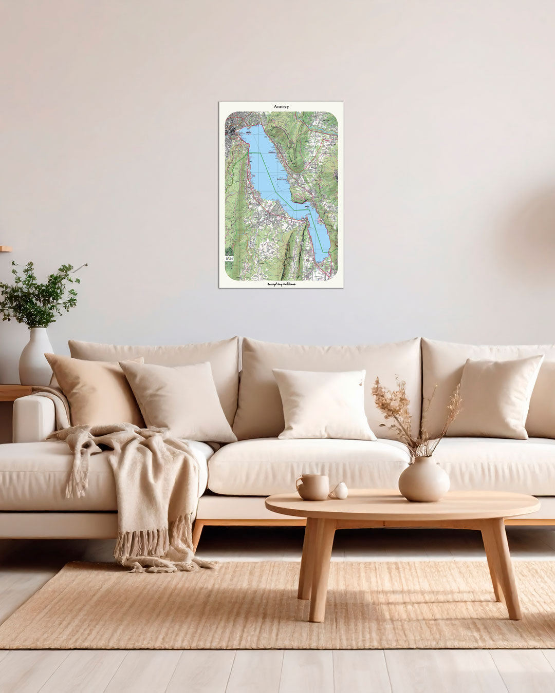 poster Annecy classique IGN toile aluminium
