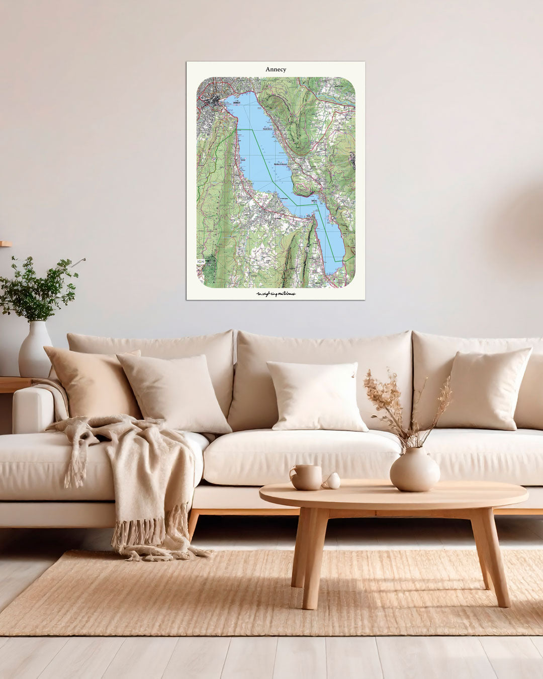 Affiche Annecy classique IGN toile aluminium
