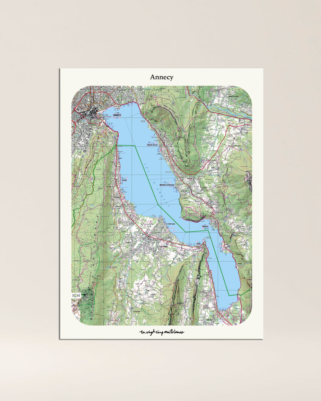 decoration tableau annecy classique IGN toile aluminium detail cadeau