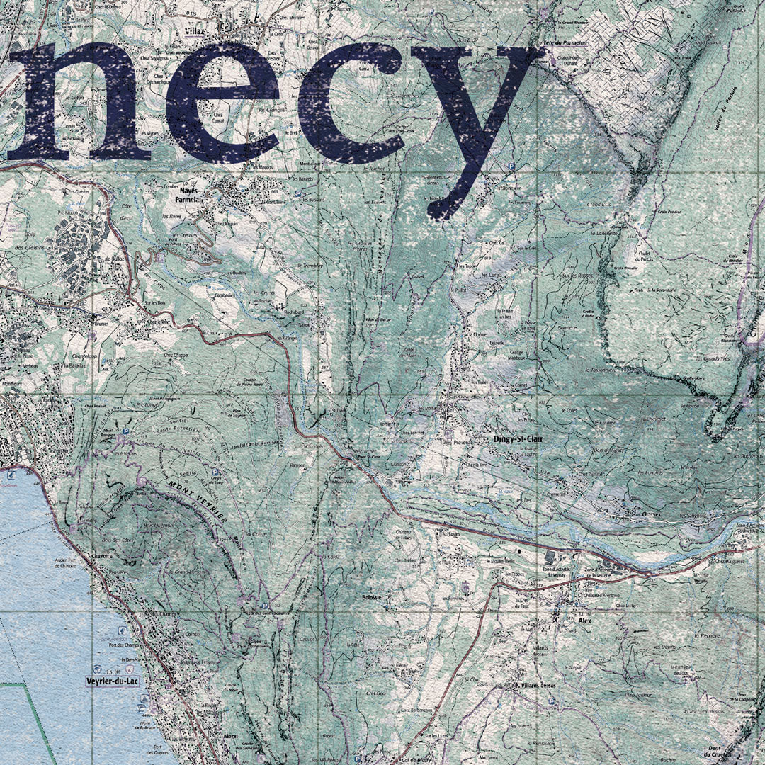 decoration annecy graphique IGN toile aluminium detail cadeau