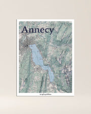 decoration tableau Annecy graphique IGN toile aluminium cadeau