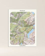 decoration tableau Beaufortain classique IGN toile aluminium cadeau