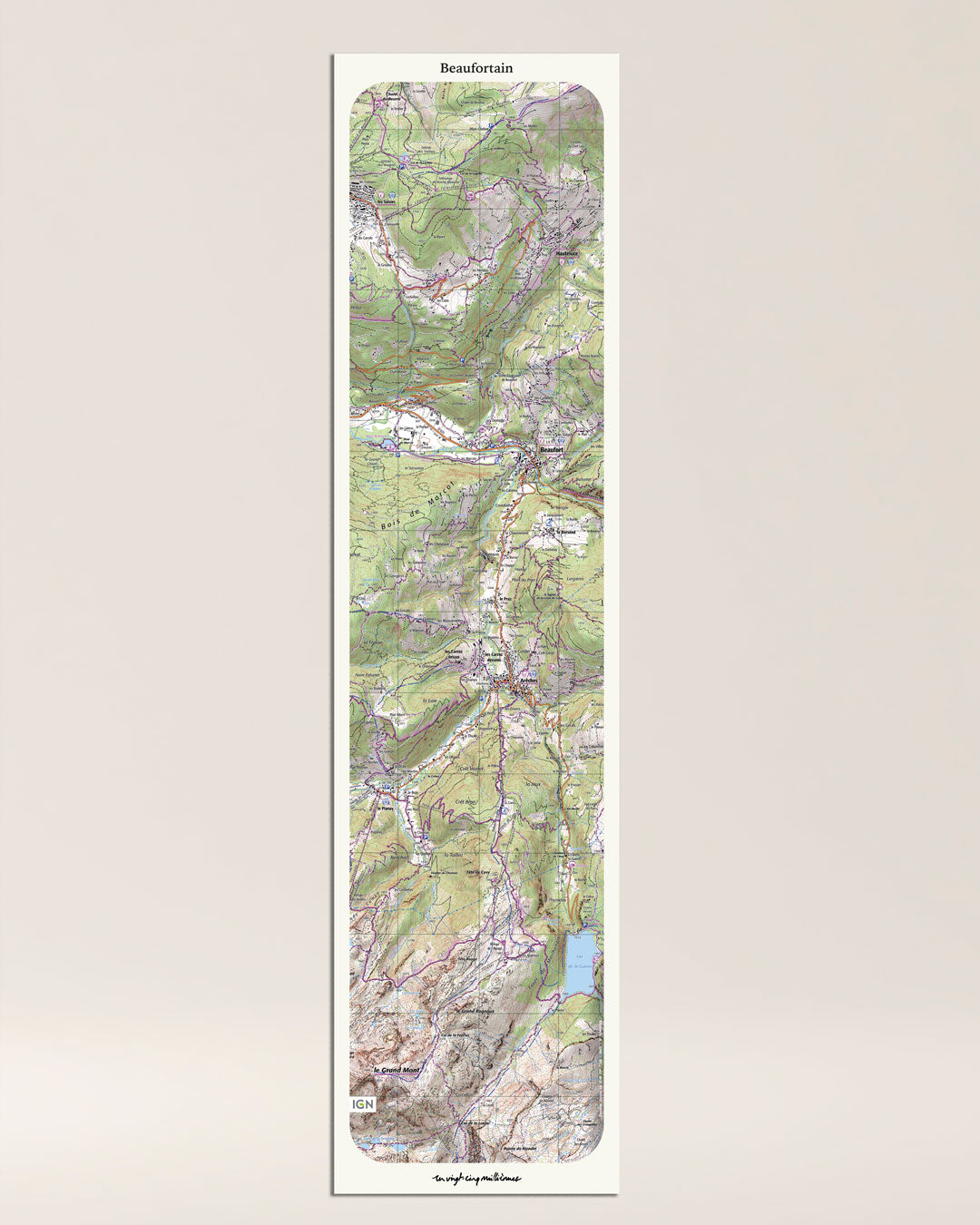 decoration tableau grand format Beaufortain classique IGN toile  cadeau aluminium