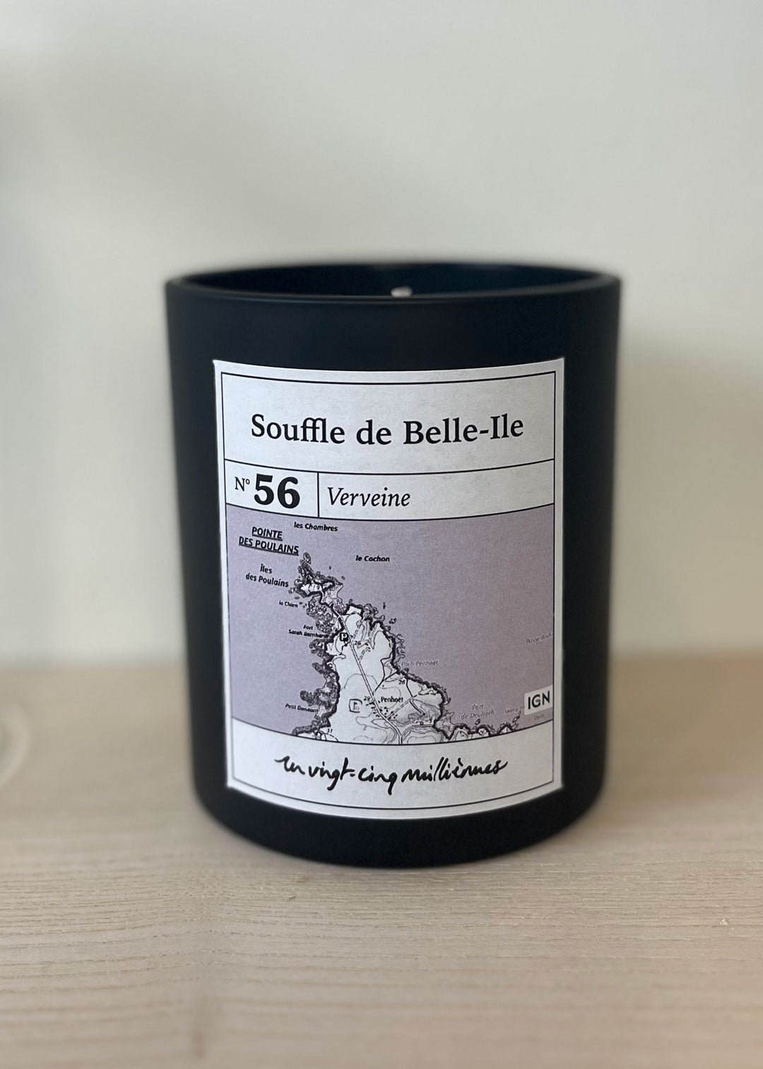 Bougie belle ile IGN artisanale, verveine 210gr
