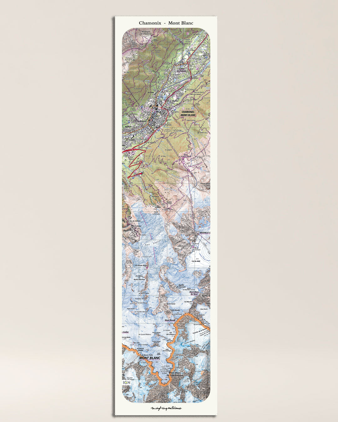 tableau Chamonix classique IGN toile aluminium grand format
