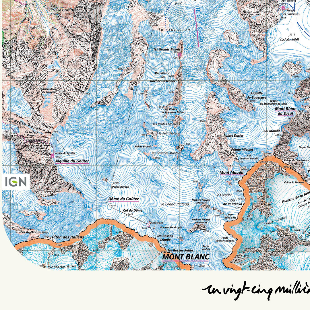 decoration chamonix classqiue IGN toile aluminium cadeau