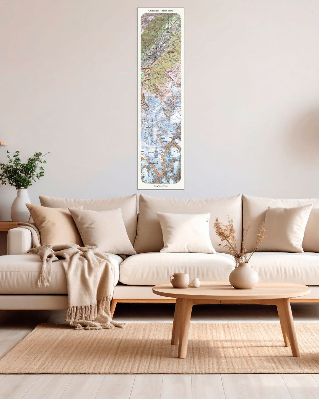 affiche Chamonix  grand format classique IGN toile aluminium
