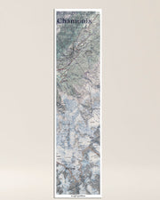 decoration tableau chamonix graphique vertical IGN toile aluminium moderne cadeau