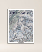 tableau Chamonix graphique IGN toile aluminium
