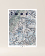 decoration tableau chamonix graphique IGN toile aluminium cadeau