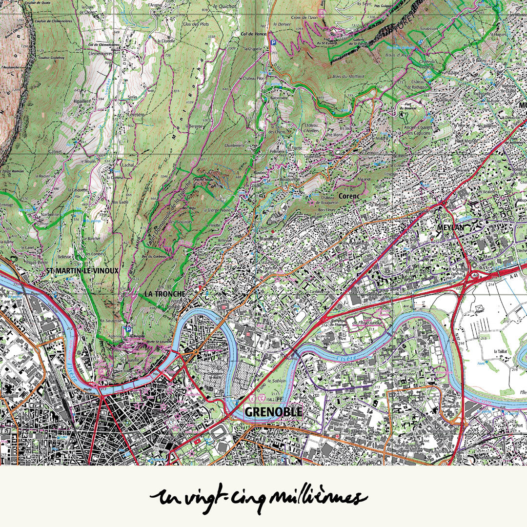 decoration grenoble classique IGN toile aluminium cadeau