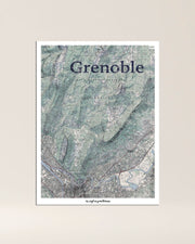decoration tableau grenoble graphique IGN toile aluminium cadeau