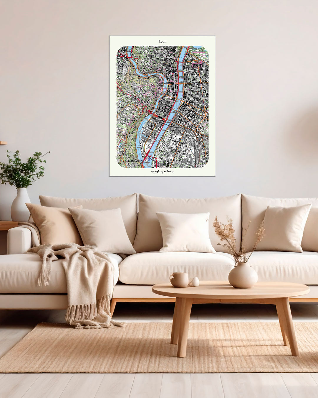 affiche lyon classique IGN toile aluminium