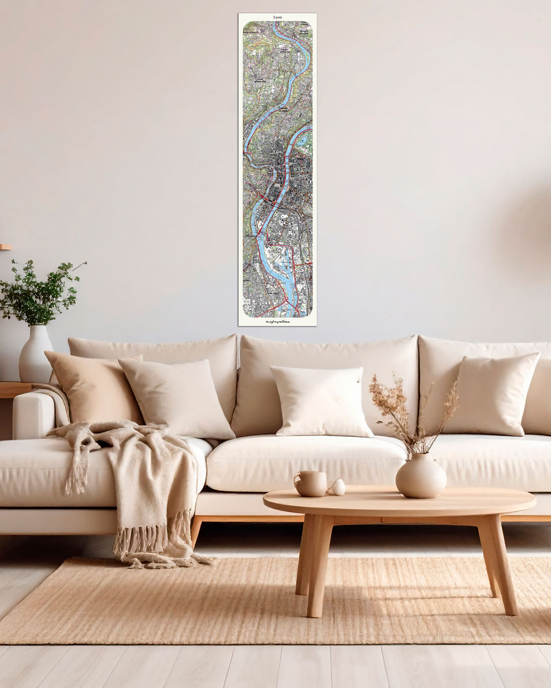 poster lyon classique IGN toile aluminium