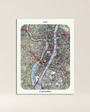 tableau lyon classique IGN toile aluminium