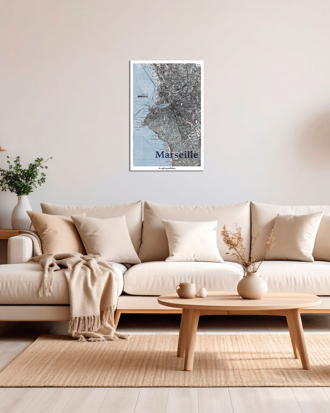 decoration poster marseille graphique IGN toile aluminium cadeau