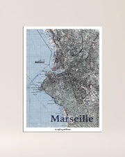 decoration tableau marseille graphique IGN toile aluminium cadeau