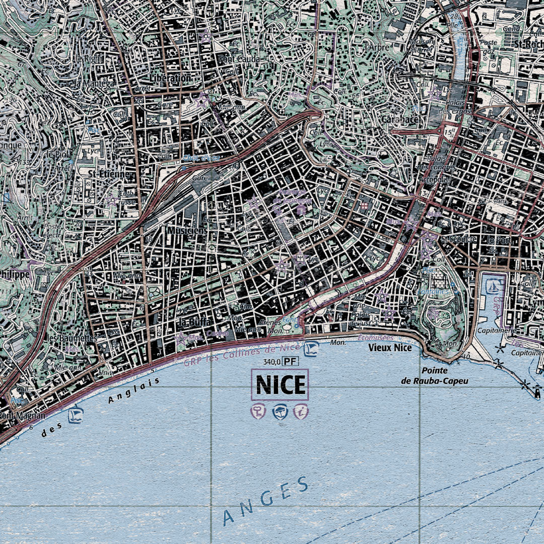 decoration nice graphique IGN toile aluminium cadeau