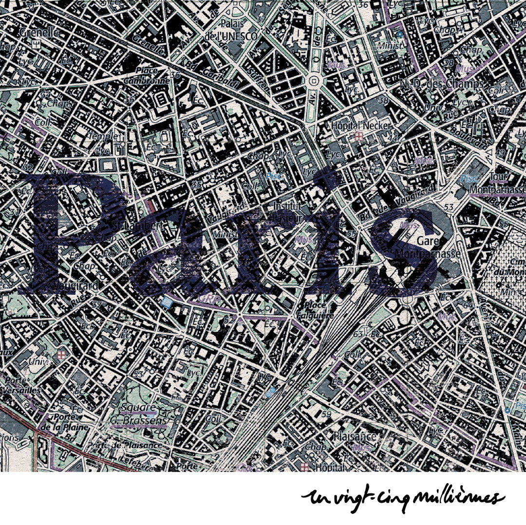 decoration Paris graphique IGN toile aluminium cadeau
