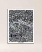 tableau Paris graphique IGN toile aluminium

