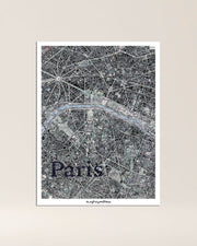 decoration tableau paris graphique IGN toile aluminium cadeau