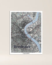 decoration tableau Bordeaux graphique IGN toile aluminium cadeau