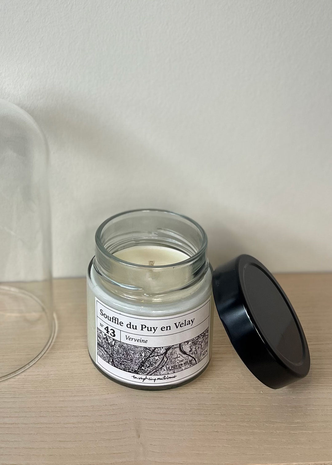 Bougie le puy IGN artisanale, verveine 180gr  bio