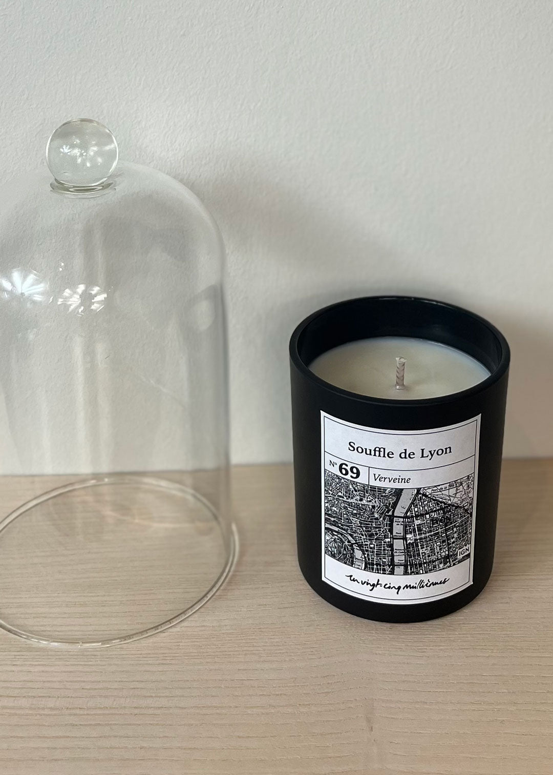 Bougie lyon IGN artisanale, verveine 210gr bio
